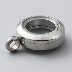 Colgantes de medallón de acero inoxidable 304&nbsp;STAS-WH0044-13A-P