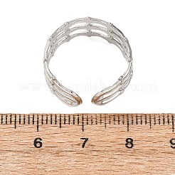 Mehrlagige offene Manschettenringe aus Edelstahl 304&nbsp;RJEW-P191-06P