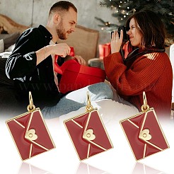 10pcs pendentifs en émail de laiton de placage en rack&nbsp;KK-BBC0020-60G-02
