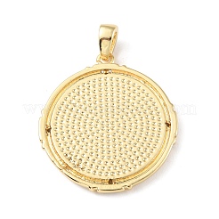 Pendentifs avec zircon cubiques à micro-pavés en laiton&nbsp;KK-P233-07G
