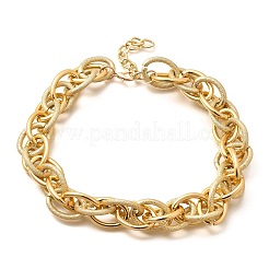 Punk-Hiphop-Stile Legierung Seil Kette Halsketten für Männer&nbsp;NJEW-K391-01G