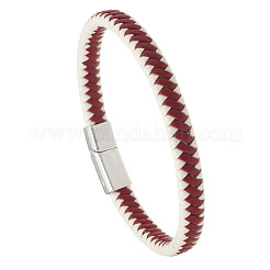 Kunstleder Schnur geflochtene Armbänder&nbsp;FS-WGFB3DB-01