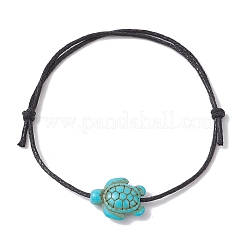 4 set di bracciali con perline intrecciate in tartaruga turchese sintetica da 4 colori&nbsp;BJEW-JB11083-02