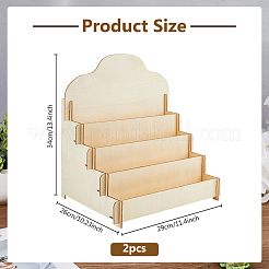 4-stufiger Kartenständer aus Holz&nbsp;ODIS-WH0025-219