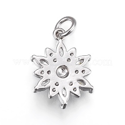 Colgante micropavé cubic zirconia de latón&nbsp;ZIRC-F091-02-P