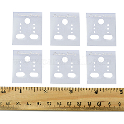 180pcs Rechteck Plastikohrring-Grafikkarten&nbsp;EDIS-FS0001-01B