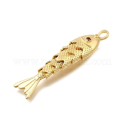 Messing Mikro ebnen Zirkonia Anhänger&nbsp;X-KK-Z125-06G-02