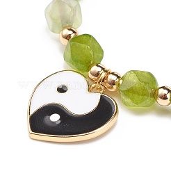 Stretch-Armband aus natürlicher weißer Jade&nbsp;BJEW-JB08525-01
