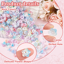 800 pièce de capuchons de perles en acrylique irisé&nbsp;OACR-PH0004-29