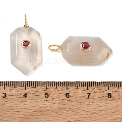 Pendentifs naturelles en agate blanche&nbsp;KK-CBAF9BC-20G-08