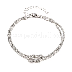 Bracelets à nœud en laiton à un rang pour femmes&nbsp;KK-CBA68DA-17A-P