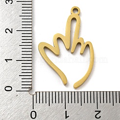 Pendentifs en acier inoxydable 304 avec placage ionique (IP)&nbsp;STAS-K253-08G