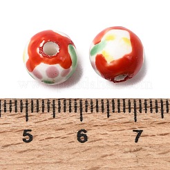 Perles en porcelaine manuelles&nbsp;PORC-A034-02G