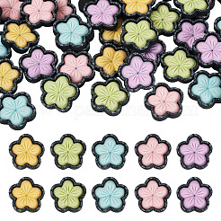 50 Stück 5 Farben Sakura undurchsichtige Harz-Cabochons&nbsp;CRES-TA0001-74