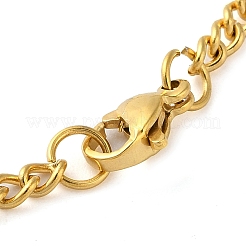 Collane con ciondolo a catena in acciaio inossidabile 304&nbsp;NJEW-H034-03G