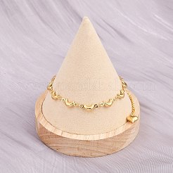 Pulseras de eslabones de acero inoxidable 304 para mujer&nbsp;BJEW-D359-07G