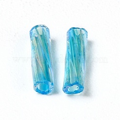 Transparente Farben Regenbogen Glas Twist Signalhornperlen&nbsp;GLAA-WH0039-12G