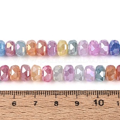 Stränge aus galvanisierten Imitations-Jade-Glasperlen mit Crackle-Effekt&nbsp;GLAA-N068-01A-B01
