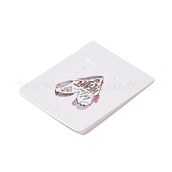 Carte d'affichage de boucle d'oreille en papier rectangle avec trou de suspension&nbsp;CDIS-C004-01D