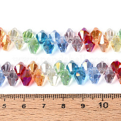 Chapelets de perles en verre transparent électrolytique&nbsp;EGLA-N025-03A-A01