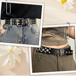 3 ceinture en similicuir PU à rivets&nbsp;AJEW-CL0005-94