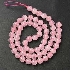 Stränge aus natürlichen Rosenquarzperlen aus Madagaskar in Rosa&nbsp;G-F222-41-6mm