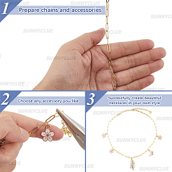 6 collar de cadena con clip de acero inoxidable 304&nbsp;NJEW-SC0001-57A-G