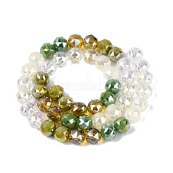 Colliers de perles en imitation jade électroplaquées&nbsp;EGLA-Q135-8MM-A15
