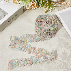 5 Yard Blumen-Polyester-Spitzenband&nbsp;OCOR-GF0004-95D