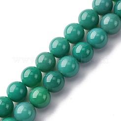 Natürliche grüne Onyx Achat (gefärbt und erhitzt) Perlen Stränge&nbsp;G-K393-A03-8mm
