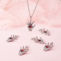 6 pz malocchio mano ciondolo di fascino della lega malocchio charms rosso malocchio del pendente per la collana dei monili braccialetto orecchino fare artigianato&nbsp;JX254A