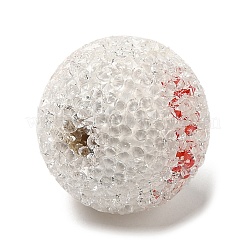 Perles européennes en bois peint par pulvérisation avec strass&nbsp;RESI-C038-03A