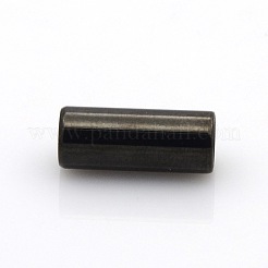 Fermoirs magnétiques à surface lisse en acier inoxydable 304 avec emembouts collées pour cordons de 5 mm&nbsp;STAS-O042-B-15