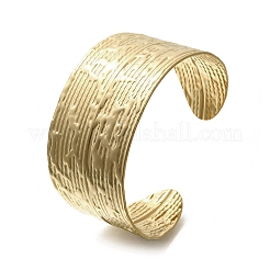 Brazaletes texturizados de acero inoxidable 304&nbsp;BJEW-G734-01B-G