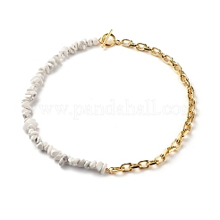 Set di gioielli con perline di chip di howlite sintetica&nbsp;SJEW-JS01223-02