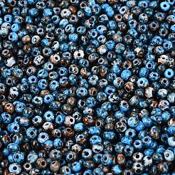 Perles de rocaille en verre picasso&nbsp;GL-N001-01B-02