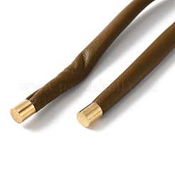 Elastische Haarzusätze aus PU-Leder&nbsp;OHAR-WH0021-19B