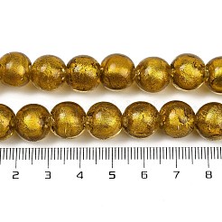 Manuell Silberfolie Glasperlen Stränge&nbsp;FOIL-F002-01G