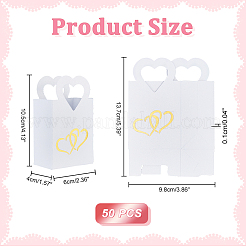 Goldprägung Herz Verpackung Handtaschenhalter&nbsp;KBAG-WH0045-05C
