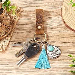 Porte-clés en cuir de vachette&nbsp;KEYC-TAC00028