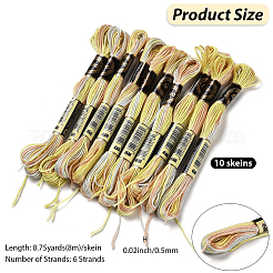 10 Strang 6-lagiges Polyester-Stickgarn&nbsp;OCOR-CY0003-16B