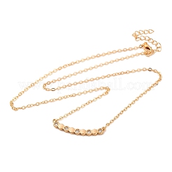 Chaîne de câble en laiton pavé de zircone cubique transparente&nbsp;NJEW-U006-02A-KCG
