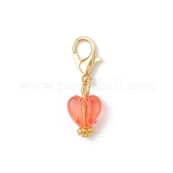 Pendentifs décoratifs en forme de cœur en acrylique transparent&nbsp;HJEW-JM04123