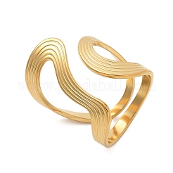 Bagues de manchette ouvertes en acier inoxydable 304 pour femmes&nbsp;RJEW-Z077-01G-07