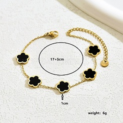 Bracelets à chaîne en acier inoxydable 201 avec fermoir mousqueton&nbsp;CK5419-2