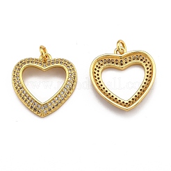 Pendentifs en laiton zircon cubique transparent&nbsp;ZIRC-J025-59G