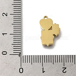 Ionenplattierung (IP) 304 Edelstahl manuelle Polieranhänger&nbsp;STAS-M059-05G-01