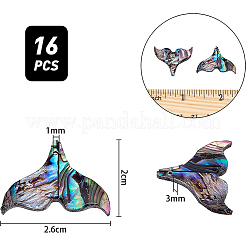 Zusammengesetzte Anhänger aus Acryl und bedruckten natürlichen Süßwassermuscheln&nbsp;FIND-BC0001-50