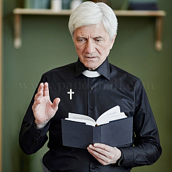 50 épingle à revers en alliage avec croix religieuse&nbsp;JEWB-FH0002-50P