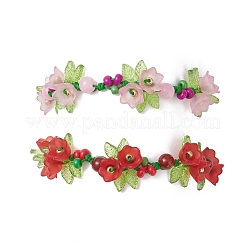 2 bracciale con perline di semi acriliche e miyuki a forma di fiore&nbsp;BJEW-MZ00221